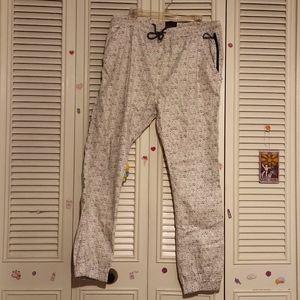 Retro Stitch ✨️ White Marble Joggers
